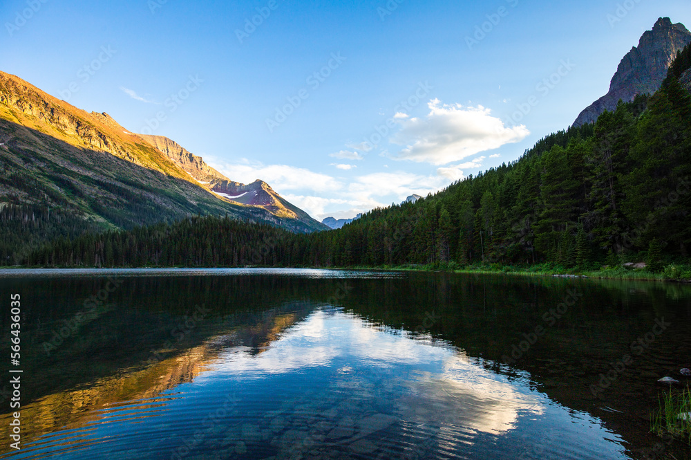 Swiftcurrent Lake in the Many Glacier area of Glacier National Park