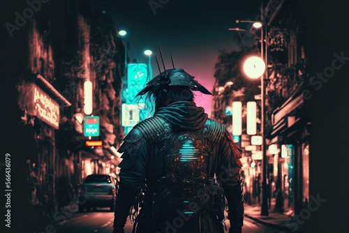 samurai in the street