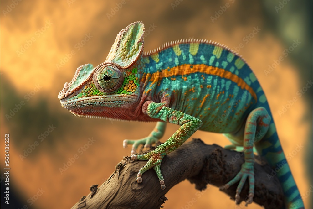 Obraz premium chameleon on a branch