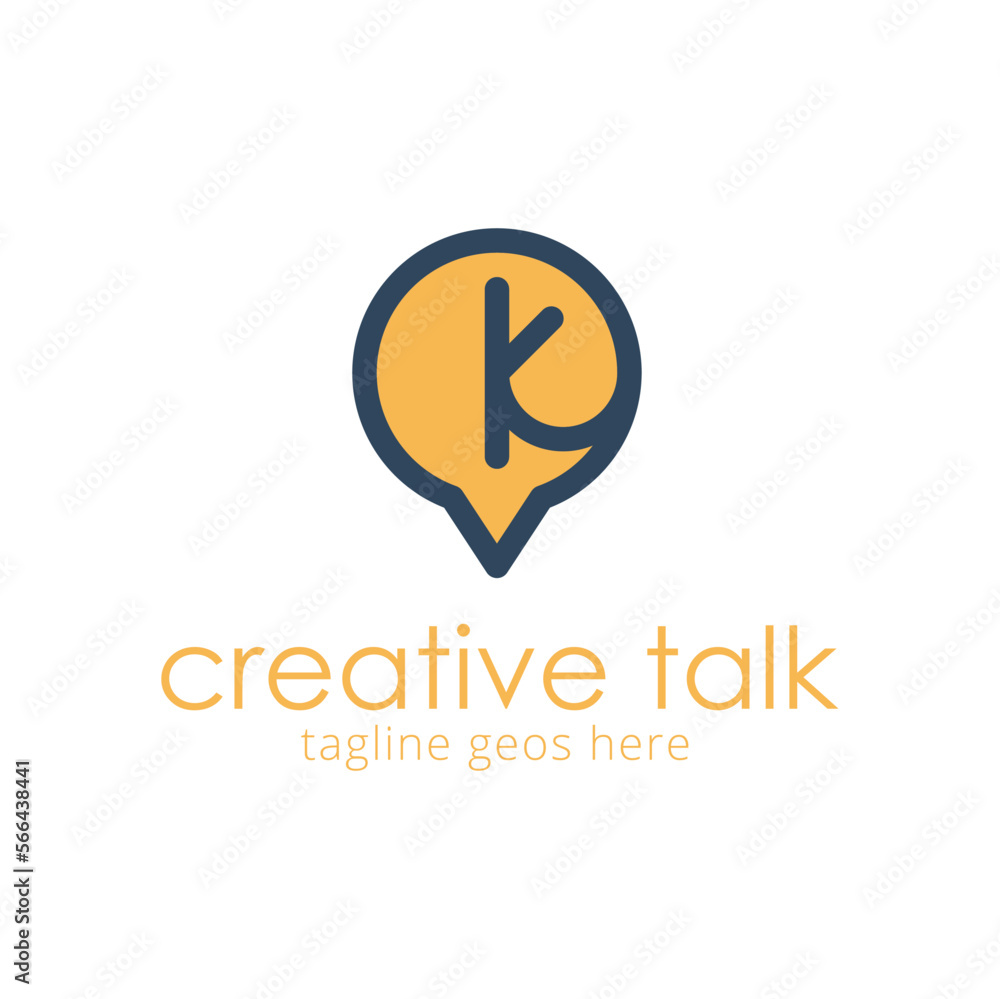 Creative Talk Logo Design Template with a point icon. Perfect for business, company, mobile, app, etc. Creative Talk Logo Design Template with a point icon. Perfect for business, company, mobile, app, etc.