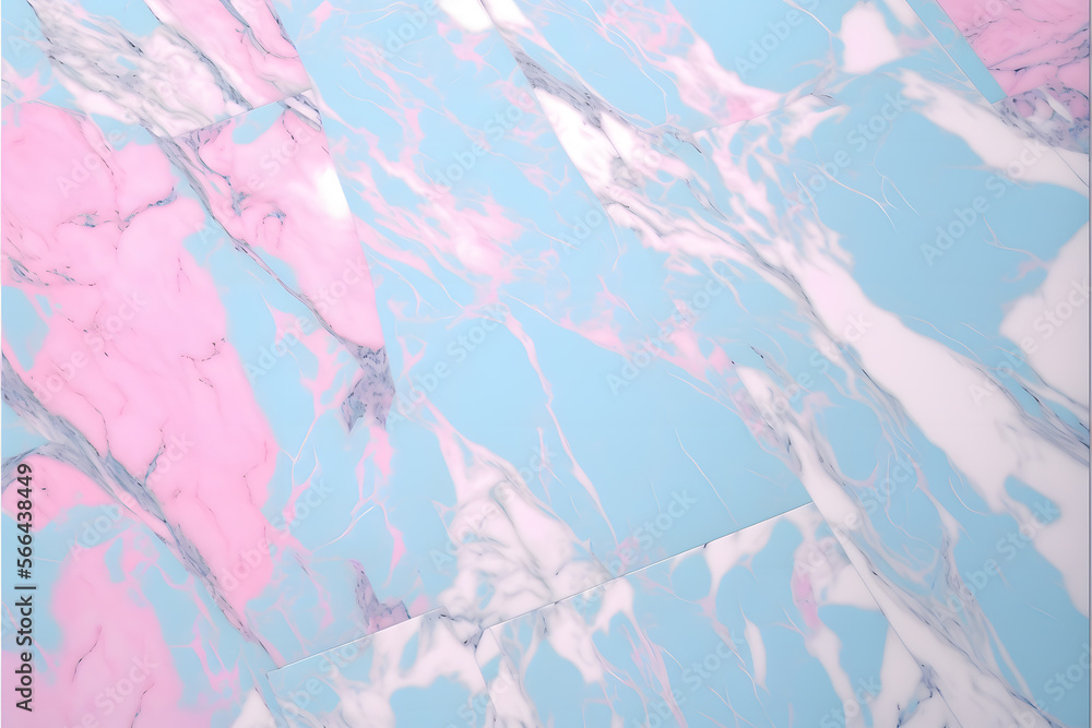 Plain baby blue and baby pink smooth marble background made with Generative AI technology Plain baby blue and baby pink smooth marble background made with Generative AI technology