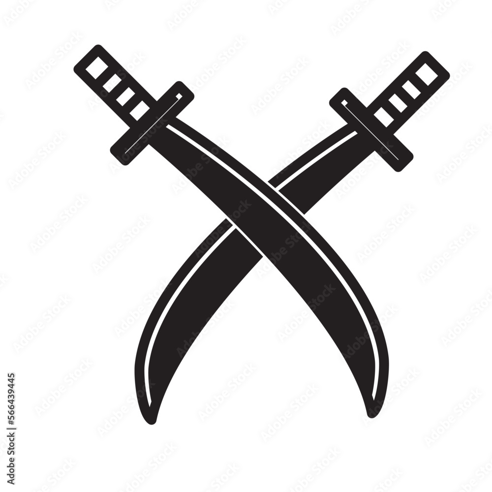 Katana sword icon vector logo design template Katana sword icon vector logo design template