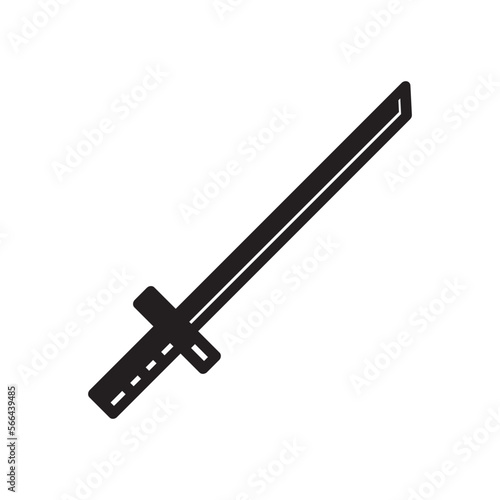 Katana sword icon vector logo design template