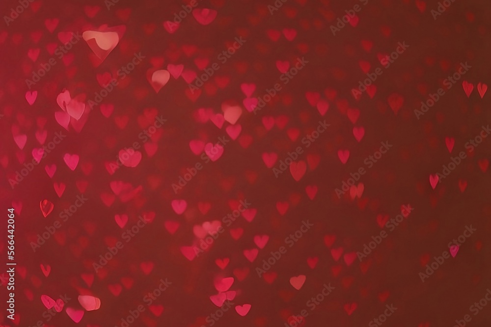 Small hearts red background