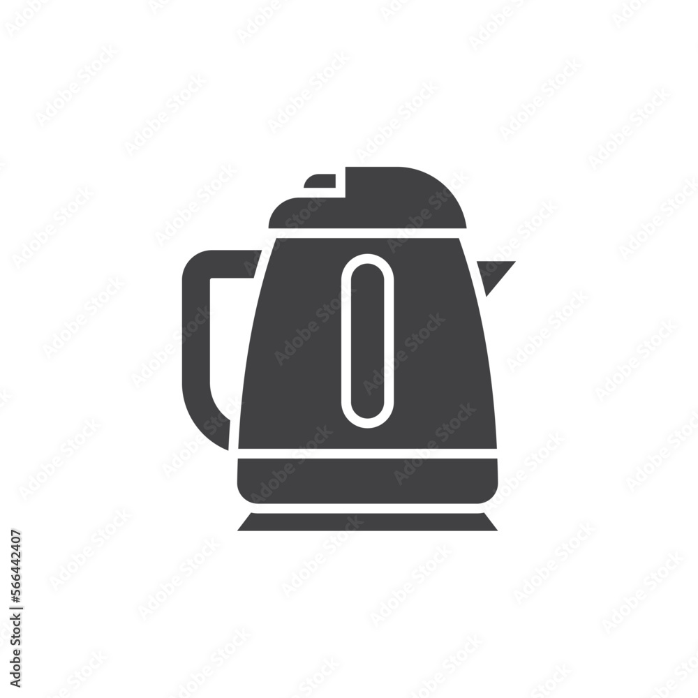 Obraz premium Electric kettle glyph icon. linear style sign for mobile concept and web design.
