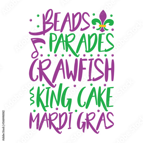 Beads Parades Crawfish King Cake Mardi Gras