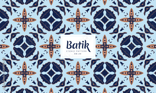 Batik Indonesian traditional decorative floral Seamless patterns Vector
