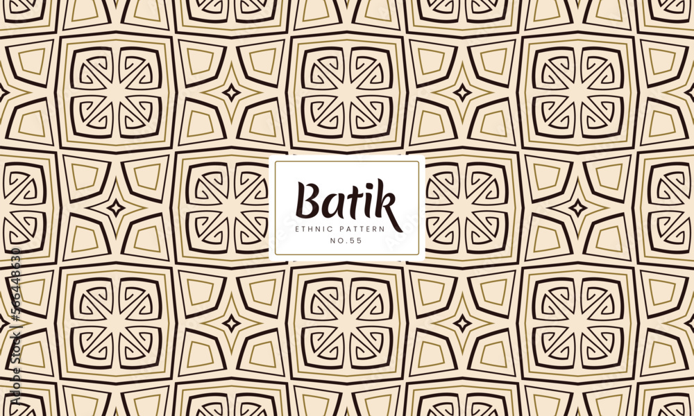 Ethnic batik vector indonesian pattern fashion seamless vintage