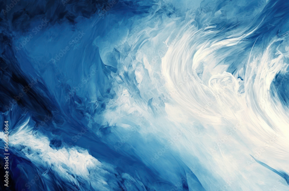 Abstract blue and white oil paint texture background. Generative ai. Abstract blue and white oil paint texture background. Generative ai.