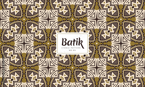 Luxury seamless Batik Kawung Indonesian traditional patterns