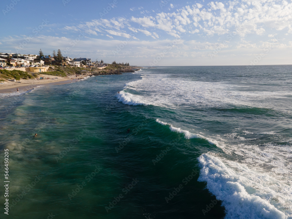 view of waves breaking on the coast of the northern suburbs - Western Australia view of waves breaking on the coast of the northern suburbs - Western Australia