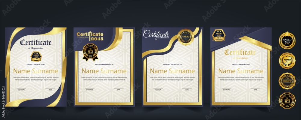 Modern Design Certificate layout concept. Simple elegant and luxurious ...
