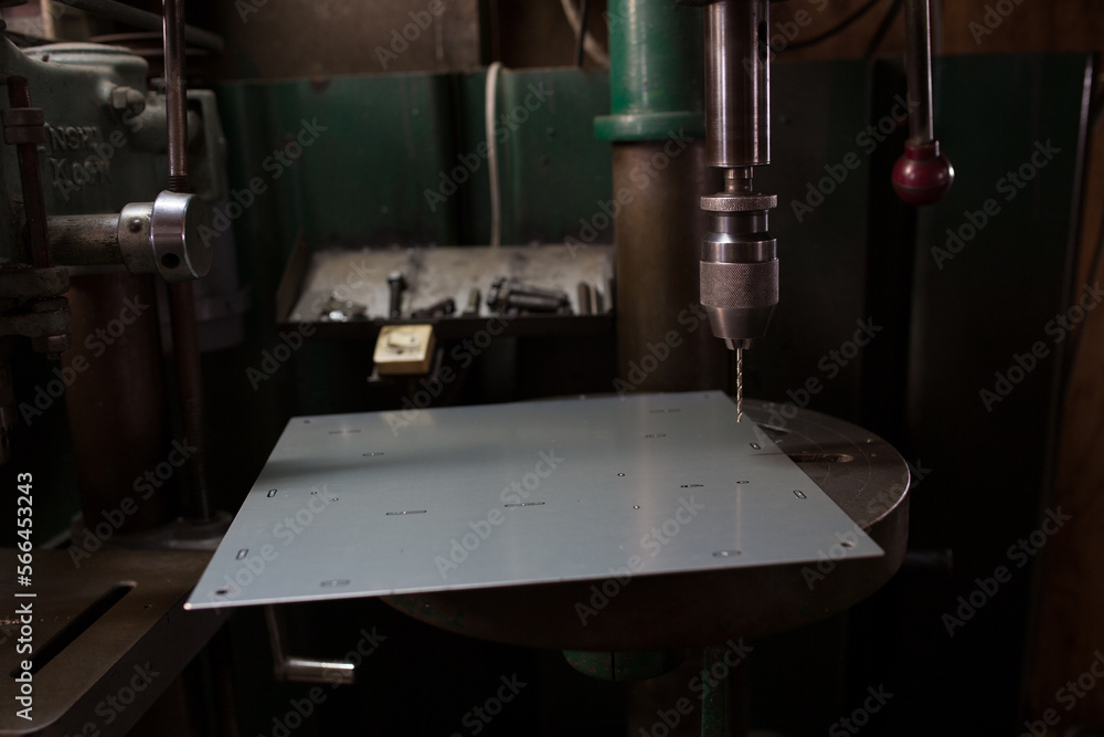 Part machining with drilling machine Part machining with drilling machine