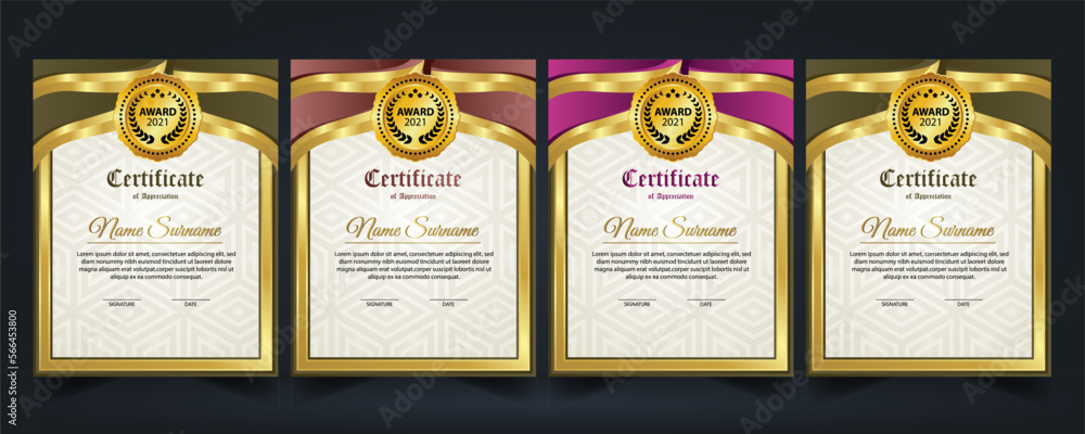 Modern Design Certificate layout concept. Simple elegant and luxurious ...