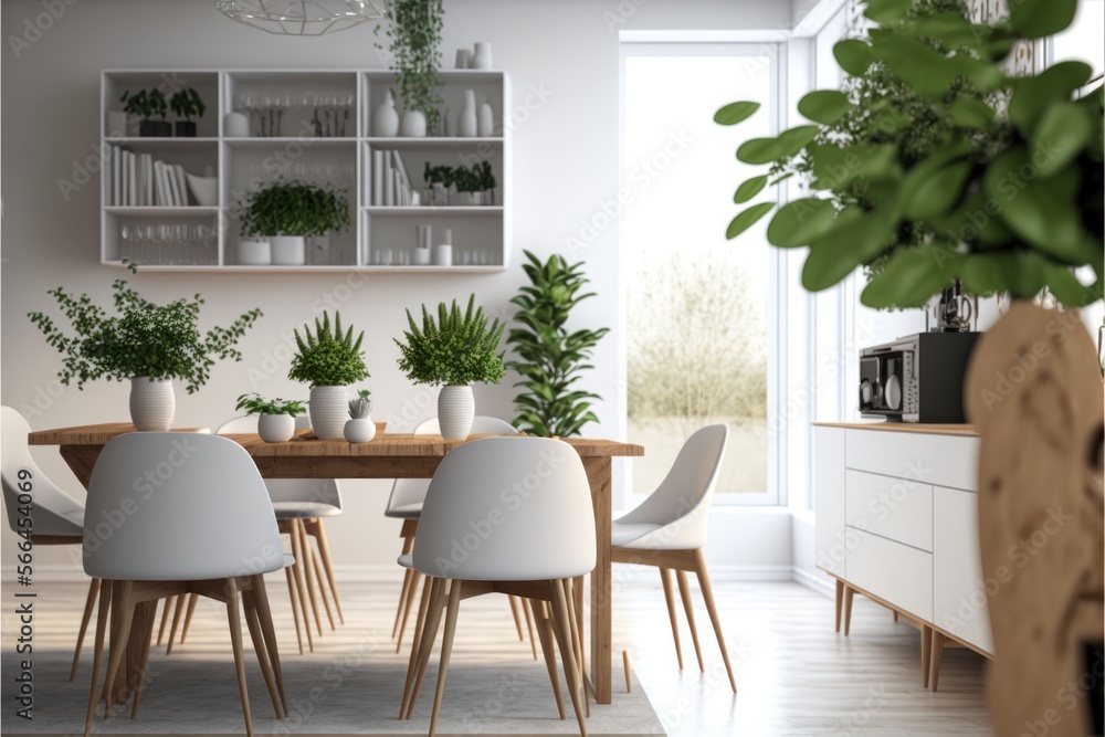 Dining Room Interior Design Minimalistic Chic Series: a monochromatic ...