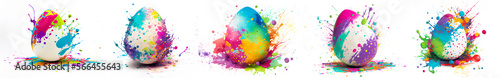 painted easter eggs collection,generative ai