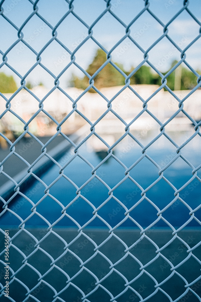 Fototapeta premium fence and blue sky