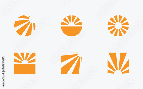 logo design sun modern simple template © Mas_W