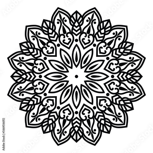 Fototapeta Naklejka Na Ścianę i Meble -  Decorative ornament mandala for Henna, Mehndi, tattoo, decoration vector design