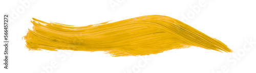 yellow brush isolated on transparent background yellow watercolor,png.