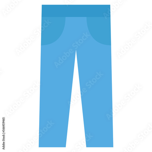 blue jeans symbol. long pants icon logo