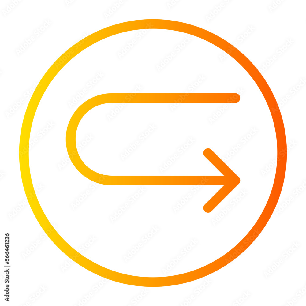 turn right gradient icon turn right gradient icon