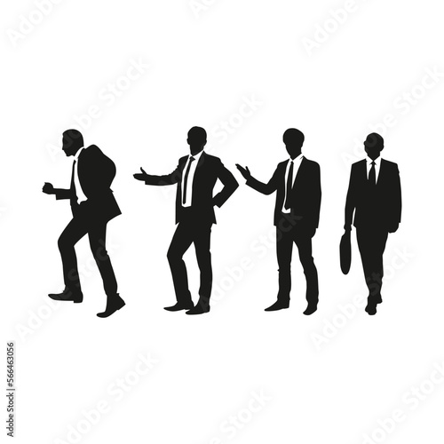 silhouette in office man style