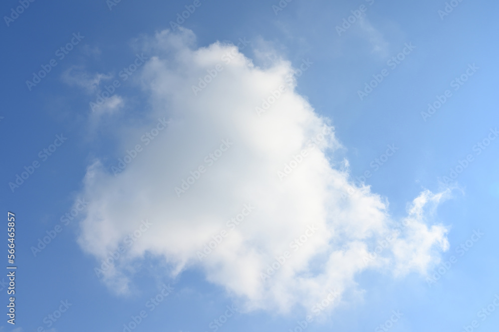 Obraz premium white cloud on blue sky, natural background
