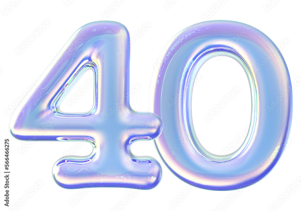 3D Number 40 Generative AI 3D Number 40 Generative AI