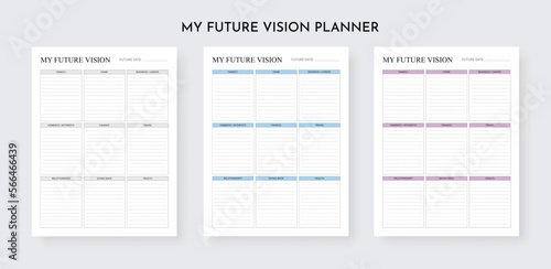 My Future Vision Planner, Dreams and Goals Planner