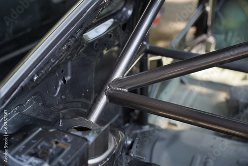 Race car's Roll Cage design and detail