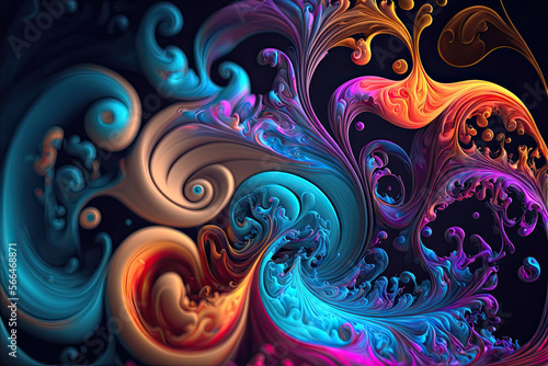 Swirling Colorful Paint 