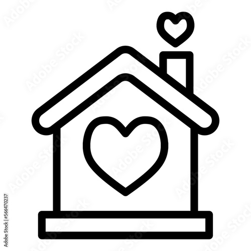 bridal house line icon
