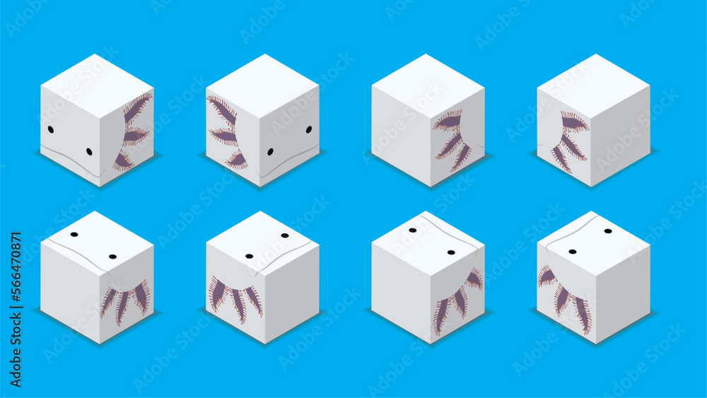 Fototapeta premium Animal Dice 3D Character Animal Salamander Cartoon Vector 