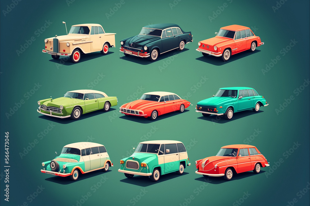 Naklejka premium set of cars