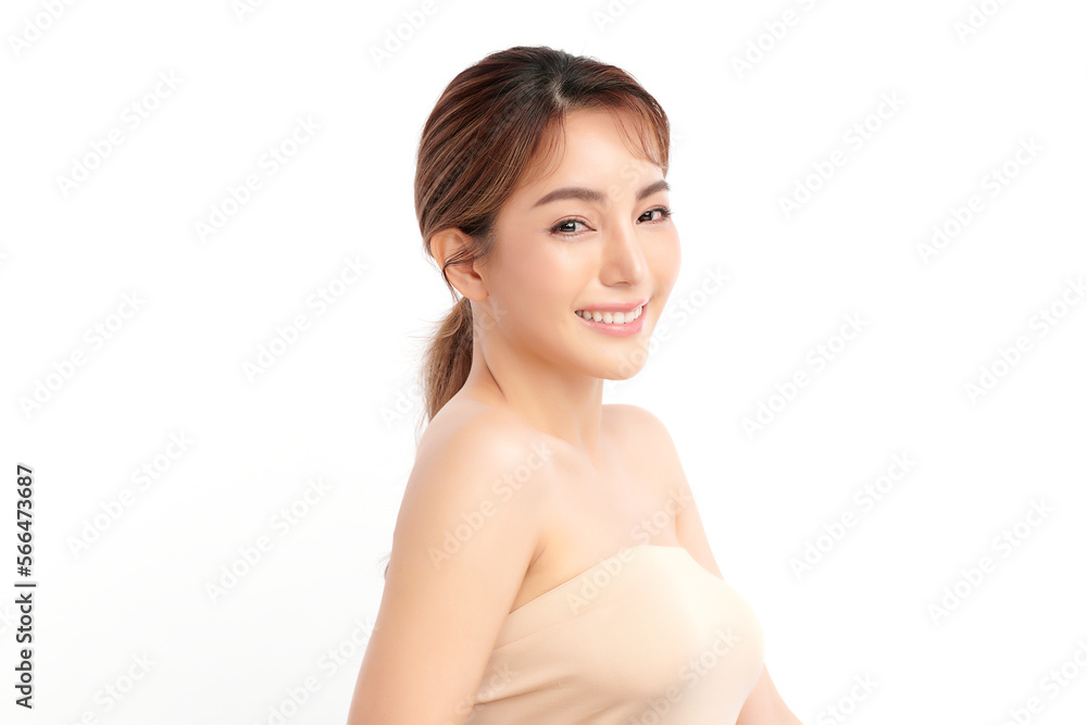 Beautiful young asian woman with clean fresh skin on white background, Face care, Facial treatment, Cosmetology, beauty and spa, Asian women portrait. Beautiful young asian woman with clean fresh skin on white background, Face care, Facial treatment, Cosmetology, beauty and spa, Asian women portrait.