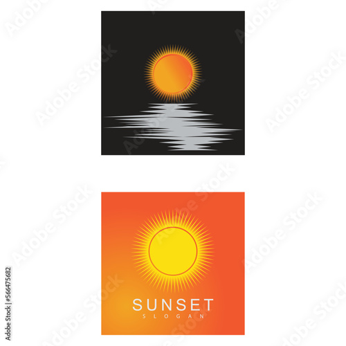 Sun Vector illustration Icon Logo and symbolTemplate design photo