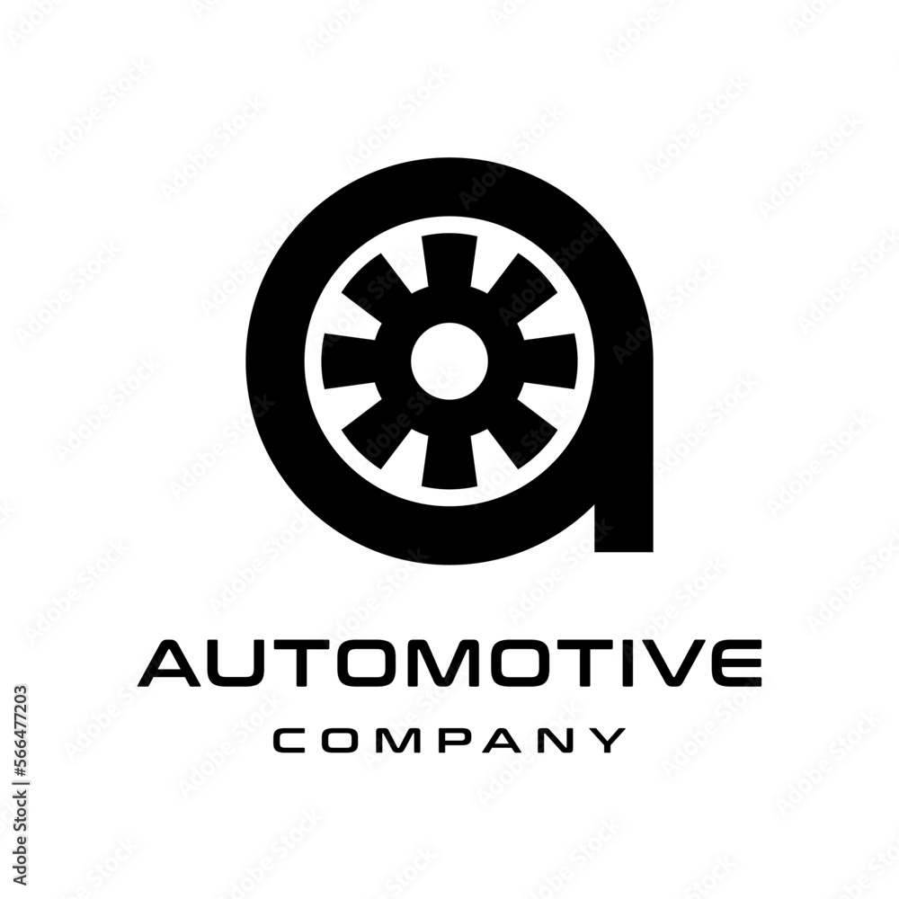 A letter tire vector logo template. This design use car symbol. Suitable for automotive.