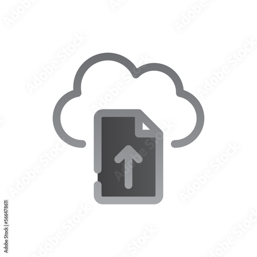 file upload two tone gradient icon
