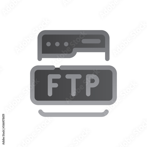 ftp two tone gradient icon