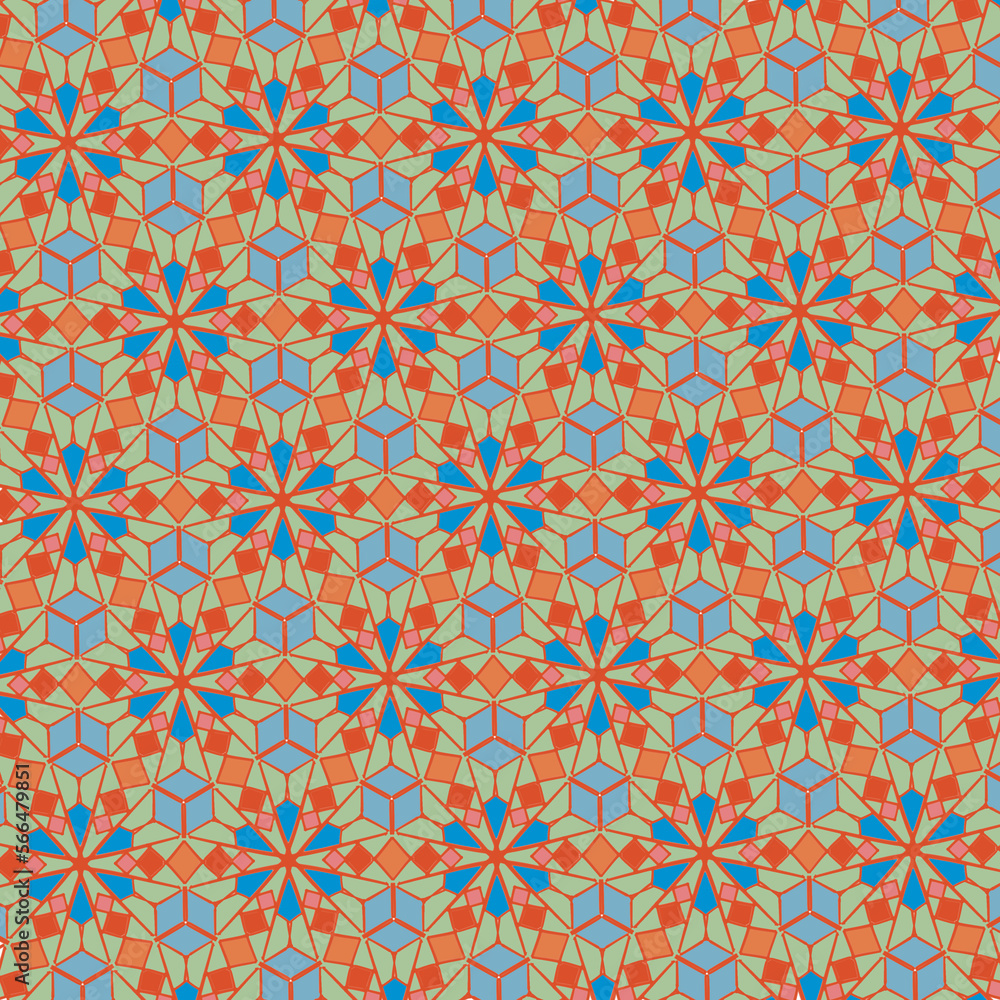 abstract mosaic shape geometric colorful pattern background, minimal art design illustration fabric ethnic colorful fashion wallpaper