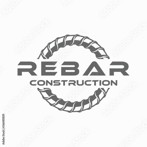 rebar concrete construction logo design vector for business idea	