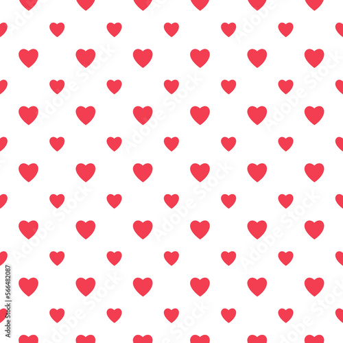  Red Hearts Happy Valentines Day.Hearts gold seamless pattern on white background
