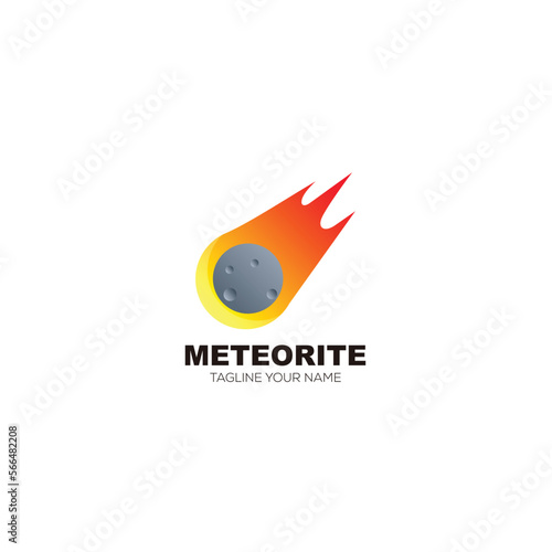 meteorite logo colorful design template
