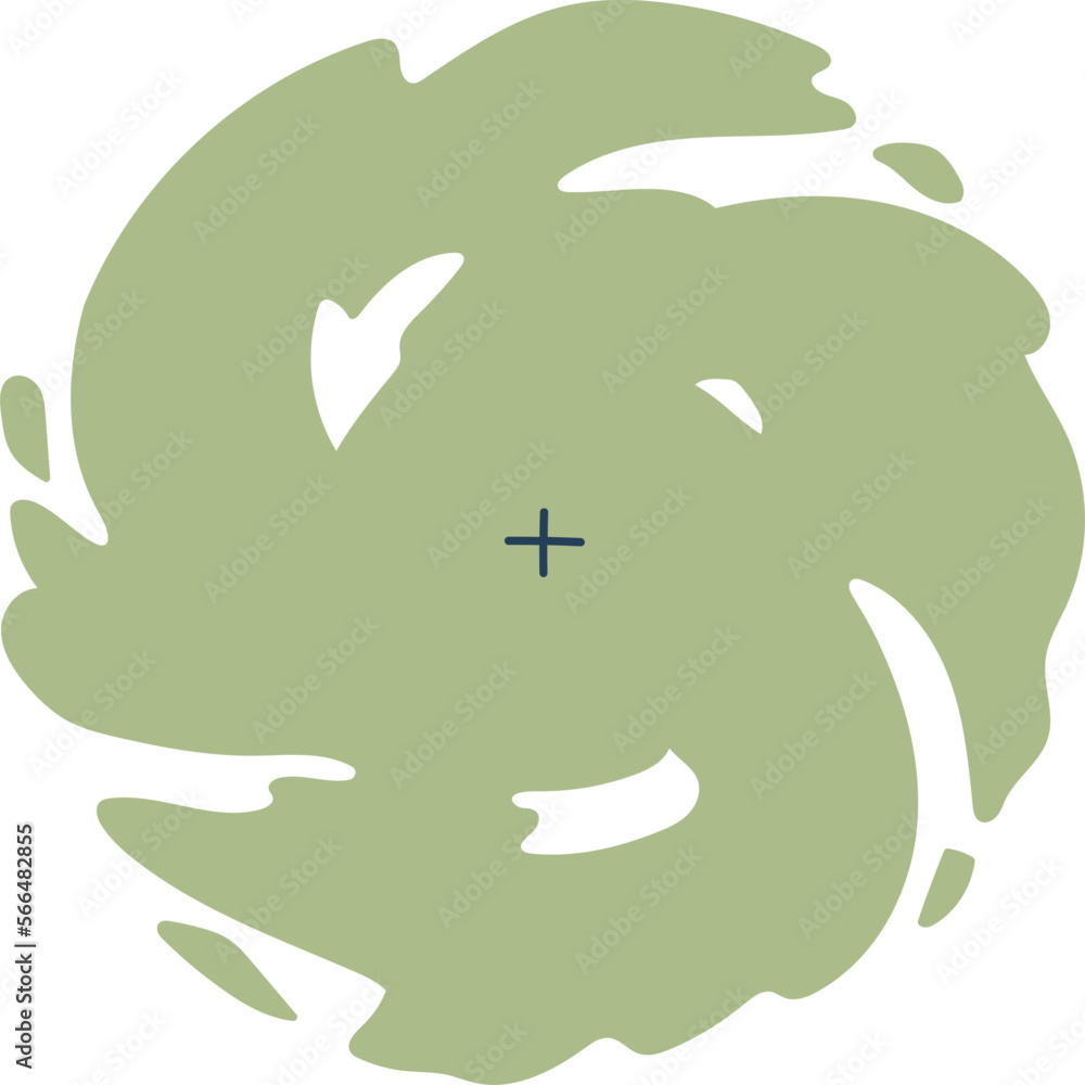 Obraz premium Abstract tree top view illustration.