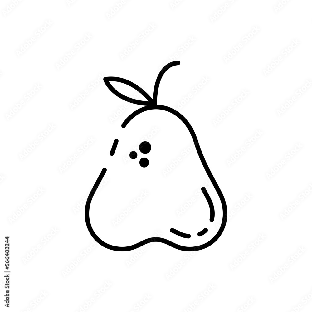 guava art icon logos set vector image guava art icon logos set vector image