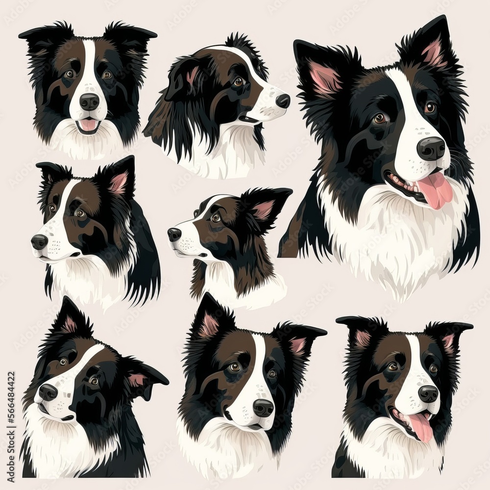 Border Collie Collection Of Emotions Border Collie Collection Of Emotions