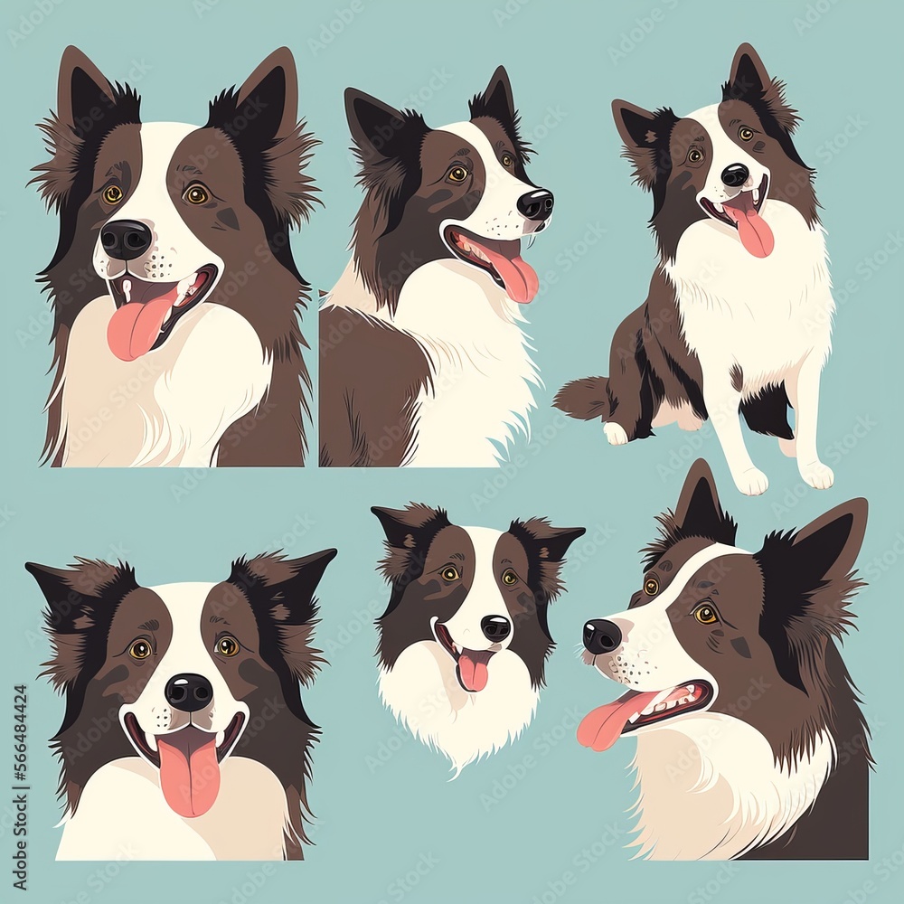 Border Collie Collection Of Emotions