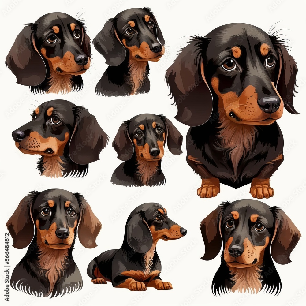 Dachshund Collection Of Emotions Dachshund Collection Of Emotions