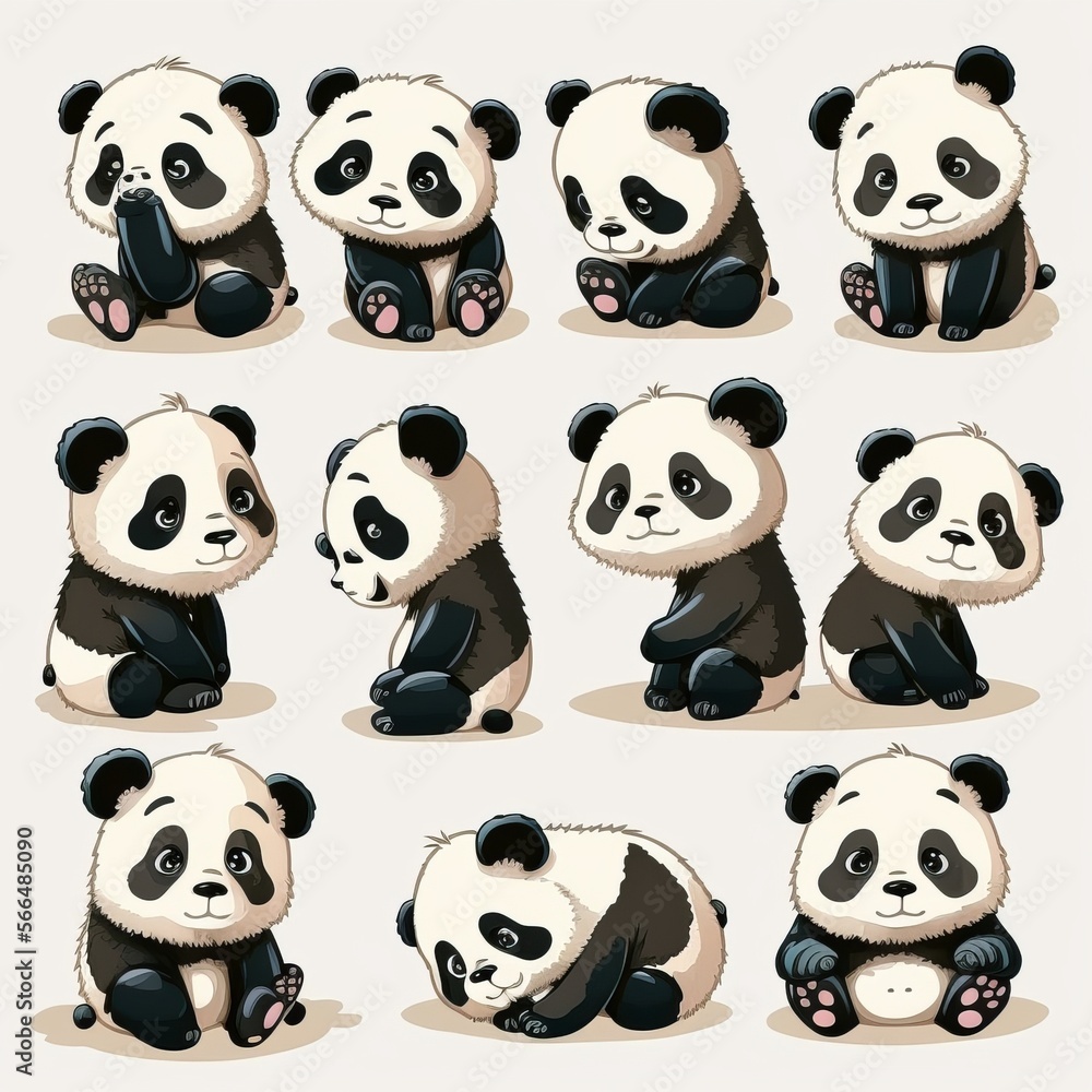 Panda Collection Of Emotions Panda Collection Of Emotions